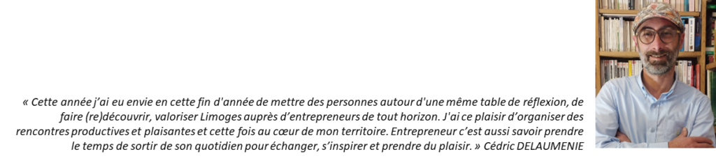 Peit mot cedric delaumenie  la journée inspirante à Limoges le 22 décembre 2022