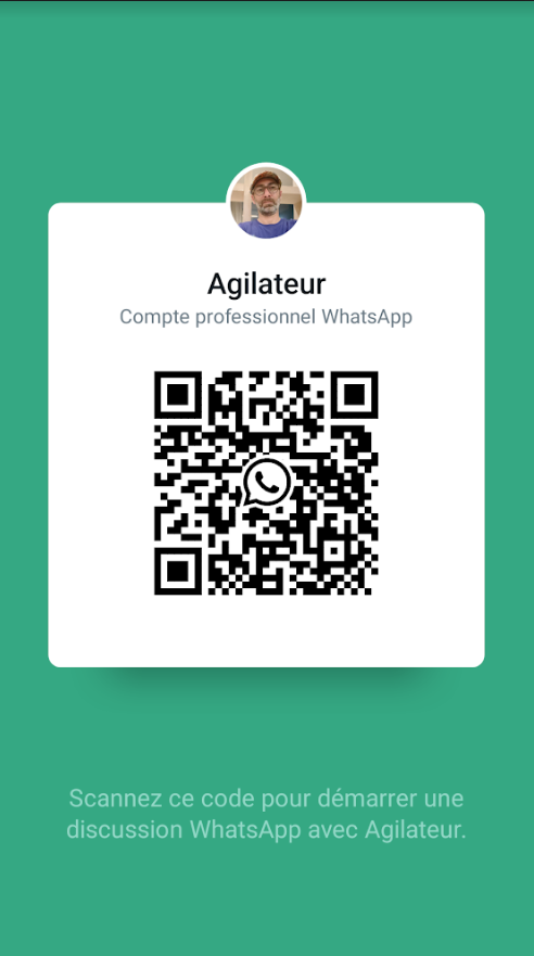Agilateur on Whatsapp, contact, formulaire