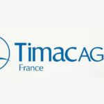 Logo bleu Timac AGRO France sur fond blanc.