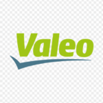 Logo de l'entreprise Valeo en vert et bleu.