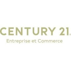 Logo Century 21 Entreprise et Commerce doré sur fond blanc
