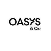Logo noir de l'entreprise OASYS & Cie sur fond blanc.